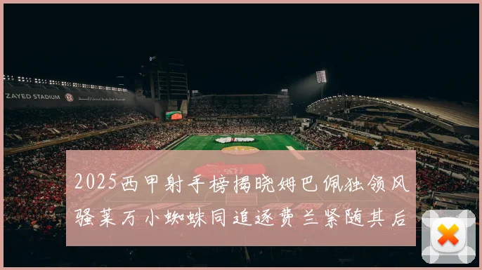 2025西甲射手榜揭晓姆巴佩独领风骚莱万小蜘蛛同追逐费兰紧随其后